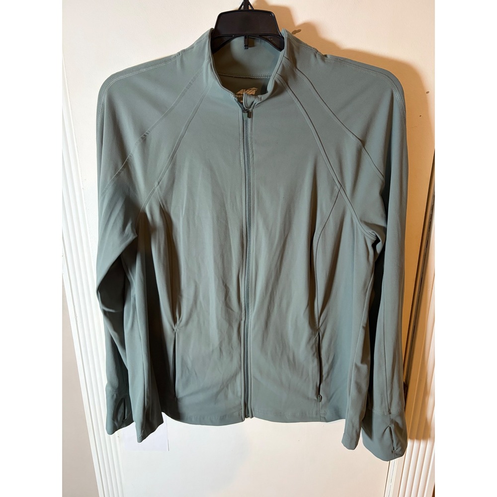 Avia SoftStretch Womens Sage Green Full Zip Performance Jacket XXXL